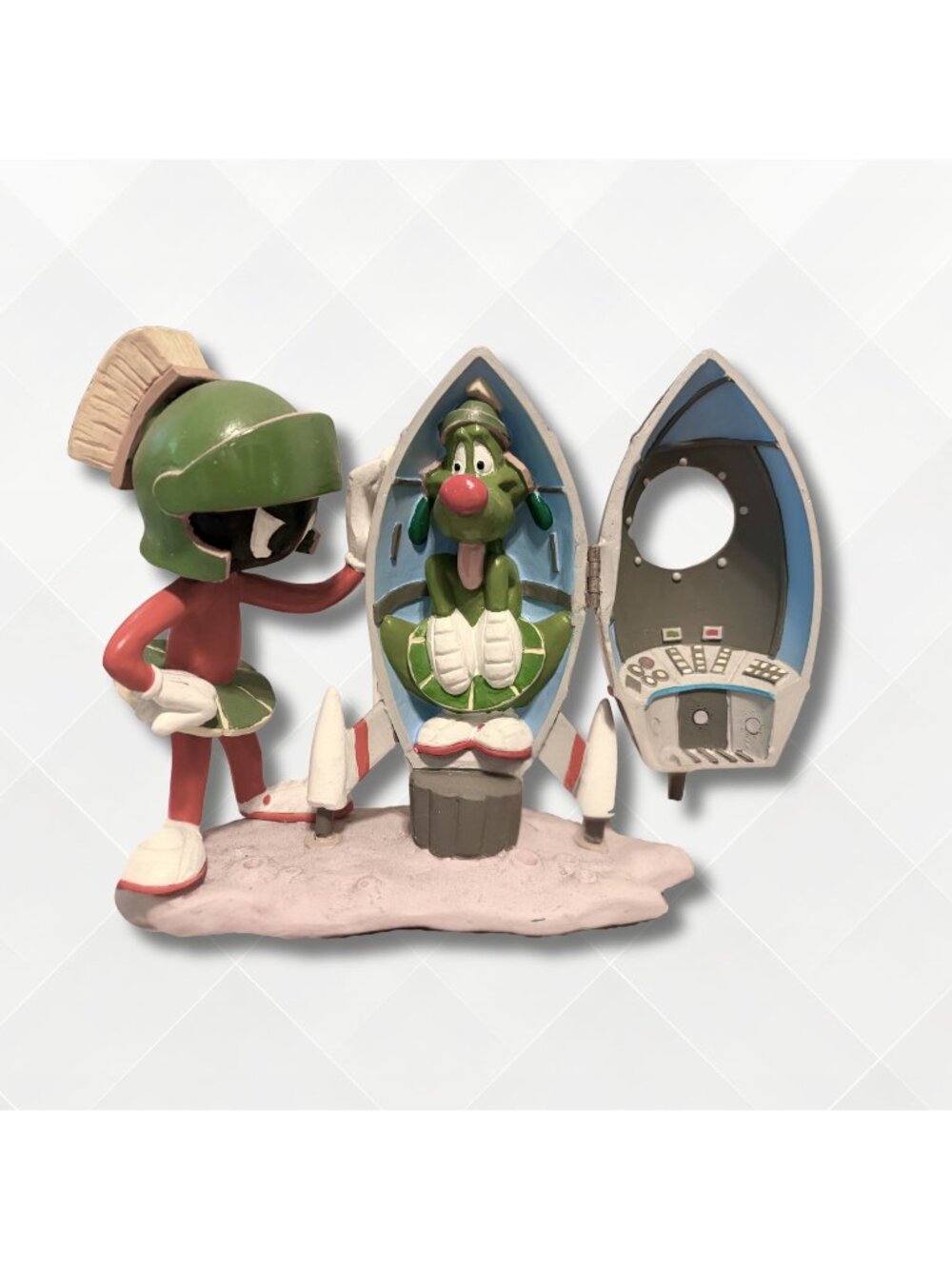 Collectible 1996 Warner Bros Studio Store Marvin & K-9 Hinged Figurine